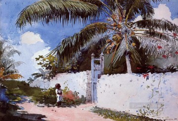 ウィンスロー・ホーマー Painting - ナッソーの庭園 リアリズム画家ウィンスロー・ホーマー